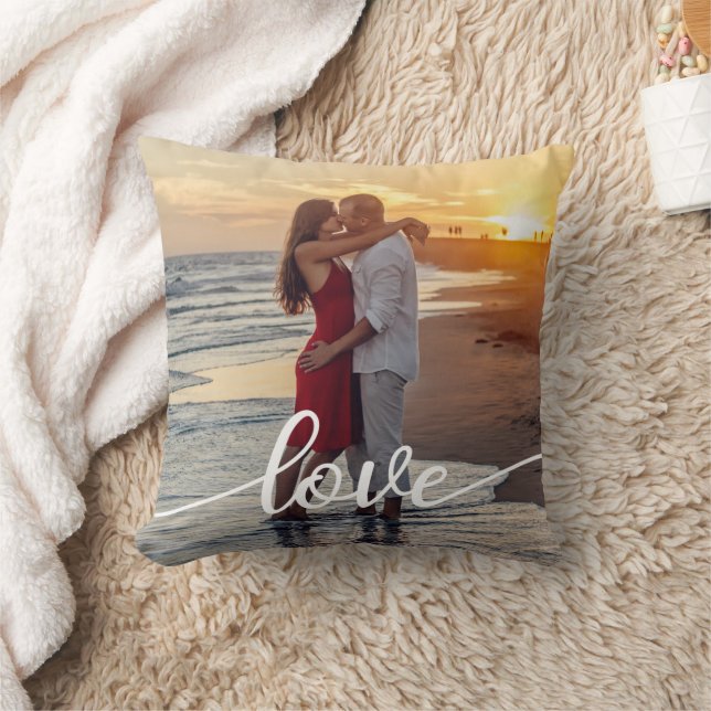 Create Your Own Love Script Romantic Couple Photo Cushion (Blanket)