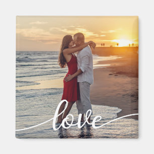 Create Your Own Love Script Romantic Photo  Magnet