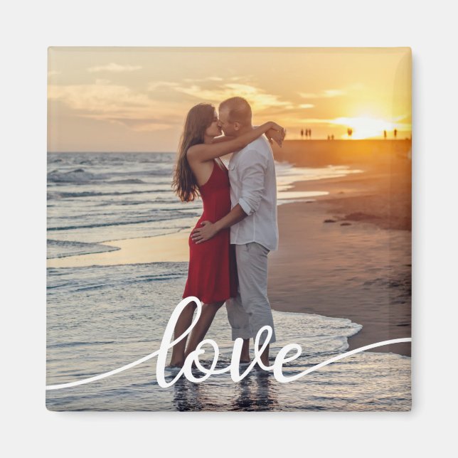 Create Your Own Love Script Romantic Photo  Magnet (Front)