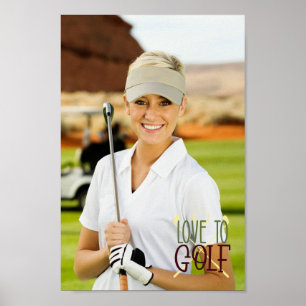 Create your own love to golf for golfer  poster