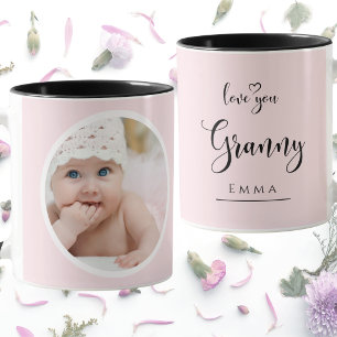 Create Your Own Love You Granny Photo Cute Pink Mug