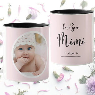 Create Your Own Love You Mimi Photo Cute Pink Mug