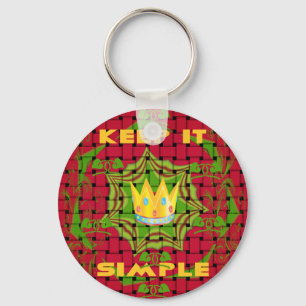 Create Your Own Lovely color Floral Keep it simple Key Ring