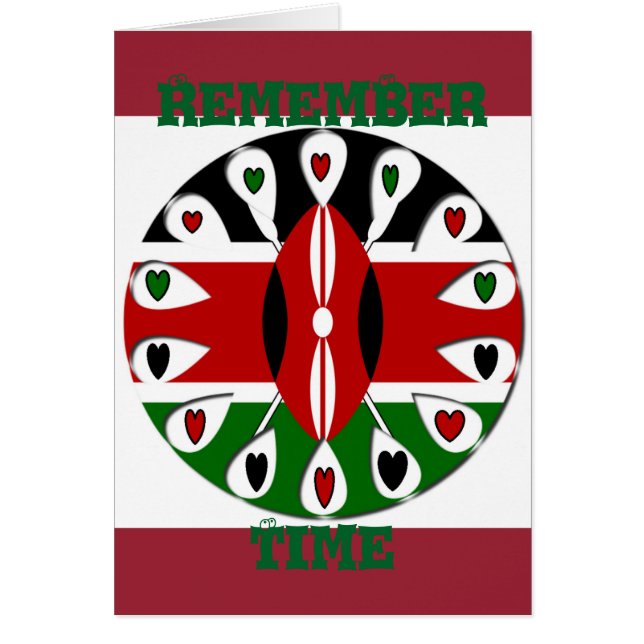 Create Your Own Lovely Colourful Kenya Hearts (Front)