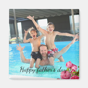 Create your own lovely photo for father magnet