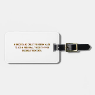 Create Your Own Luggage Tag