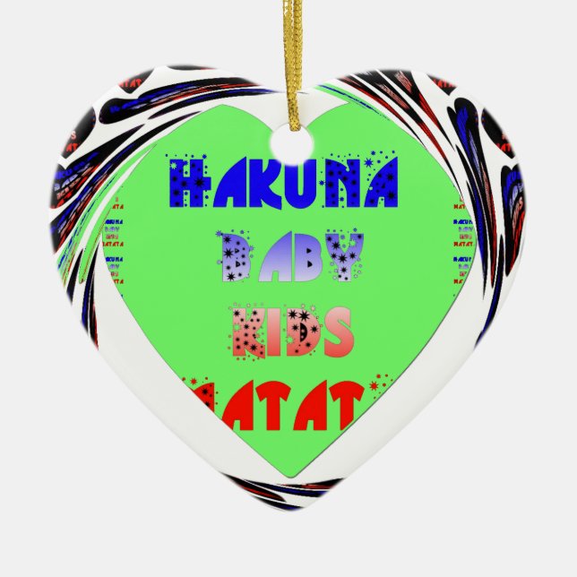 Create Your Own Luminous Hearts Baby Kid Design Ceramic Tree Decoration (Front)