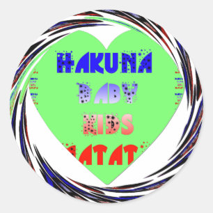 Create Your Own Luminous Hearts Baby Kid Design Classic Round Sticker