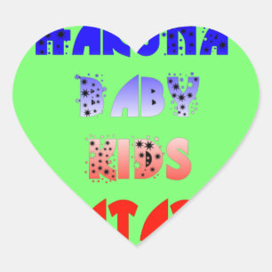 Create Your Own Luminous Hearts Baby Kid Design Heart Sticker
