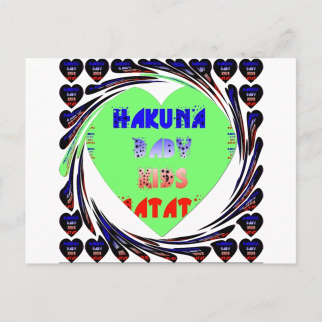 Create Your Own Luminous Hearts Baby Kid Design Postcard (Front)