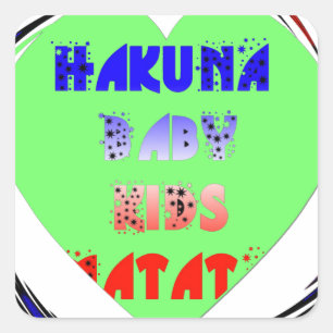Create Your Own Luminous Hearts Baby Kid Design Square Sticker