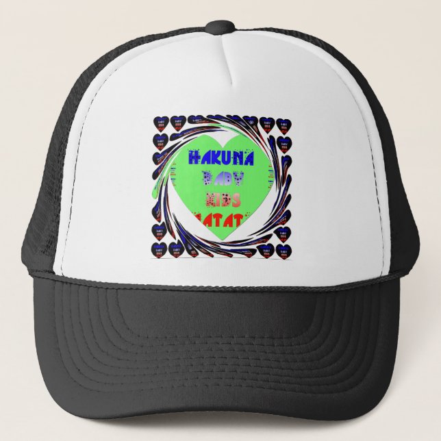 Create Your Own Luminous Hearts Baby Kid Design Trucker Hat (Front)