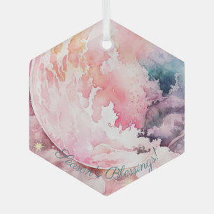 Create Your Own Lunar Love Magic Cloudy Pink Moon Glass Tree Decoration