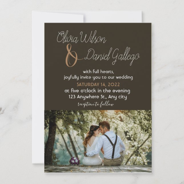 Create your own luxurious wedding invitation (Front)