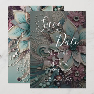 Create Your Own - Luxury Shabby Chic Paper Flowers Save The Date