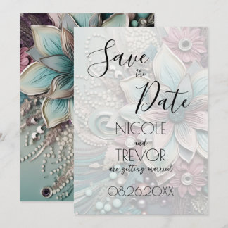 Create Your Own - Luxury Shabby Chic Paper Flowers Save The Date