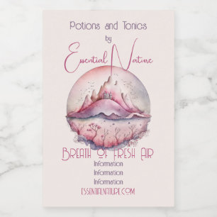 Create Your Own Magic Castle & Mountains Food Label