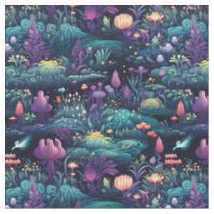 Create Your Own Magic Forest Floral Multicolored Fabric