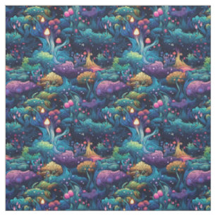 Create Your Own Magic Forest Glowing Mushrooms Fabric