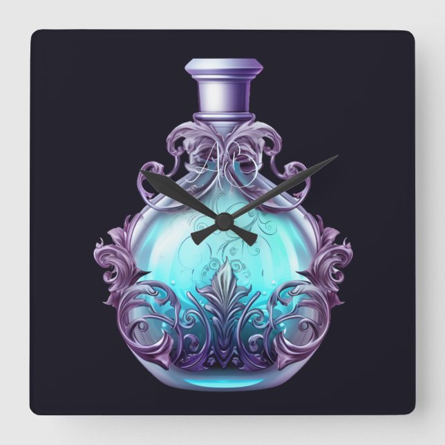 Create Your Own Magic Potion Square Wall Clock (Front)