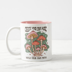 Create Your Own Magic Walk Your Own Path Boho Two-Tone Coffee Mug