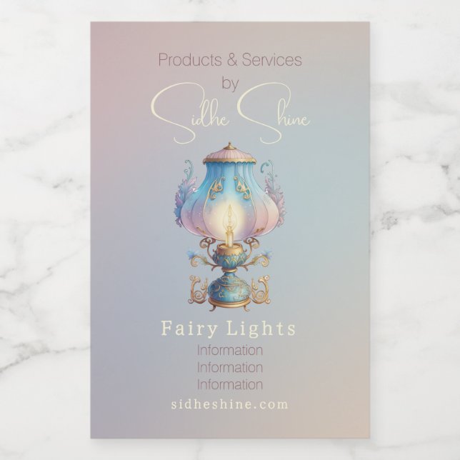 Create Your Own Magical Fairy Lamp Wine Label (Single Label)