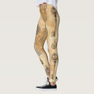 Create Your Own Magical Keys Golden Leggings