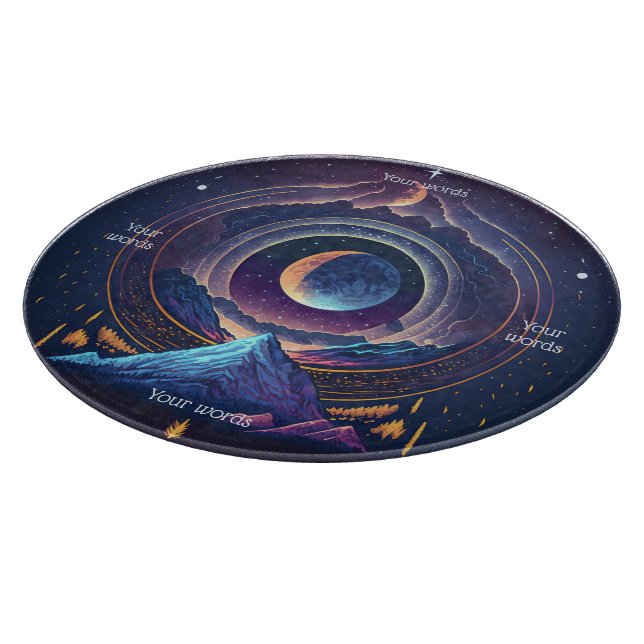 Create Your Own Magical Landscape Lunar Cutting Board (Corner)
