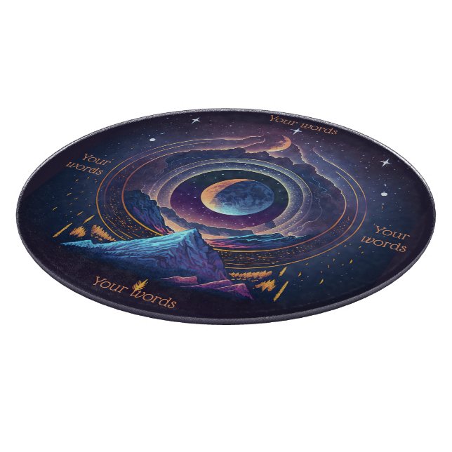 Create Your Own Magical Landscape Lunar Cutting Board (Corner)