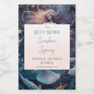 Create Your Own Magical Mermaid Paradise Wine Label