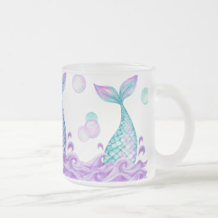 Create Your Own Magical Mermaid Tails Frosted Glass Coffee Mug