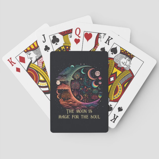 Create Your Own Magical Planetary Paradise Playing Cards (Back)