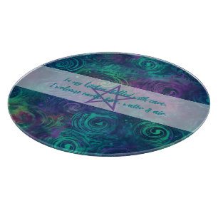 Create Your Own Magical Purple Green Pink Spirals Cutting Board