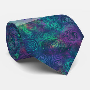 Create Your Own Magical Purple Green Pink Spirals Tie