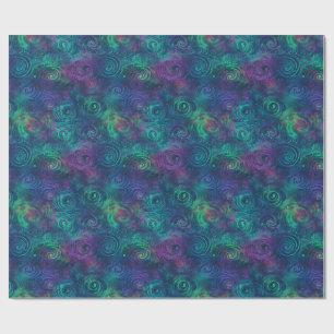 Create Your Own Magical Purple Green Pink Spirals Wrapping Paper