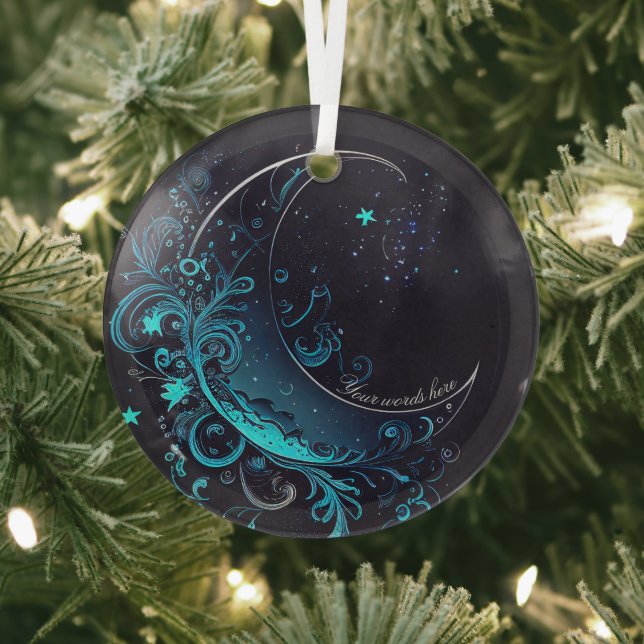 Create Your Own Magical Silver & Blue Moon Glass Tree Decoration (Insitu)