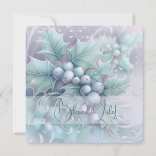 Create Your Own Magical Winter Purple Fairy Holly Card