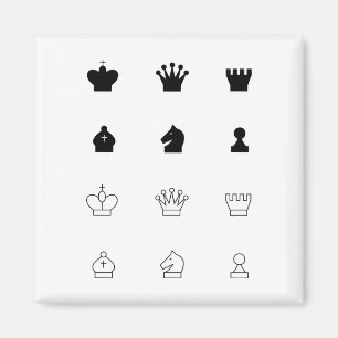 Create your own magnetic chess pieces with icon magnet