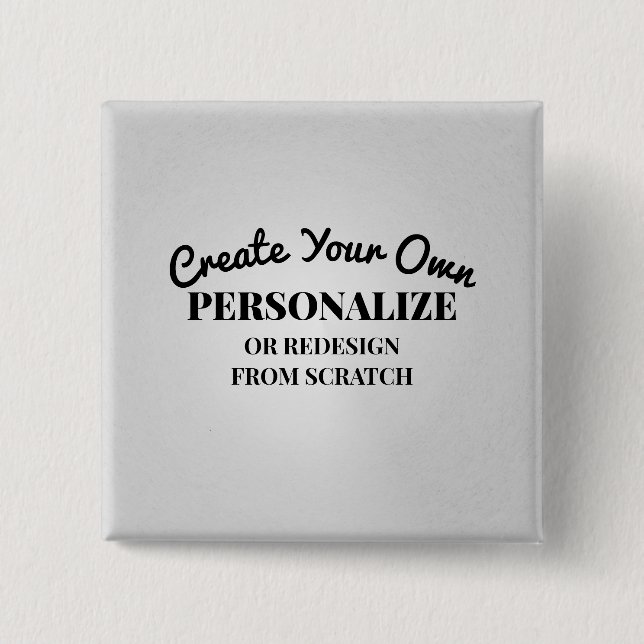 Create Your Own - Make a Custom 15 Cm Square Badge (Front)