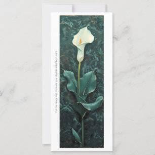 Create Your Own Marbled Calla Lily Bookmark Card