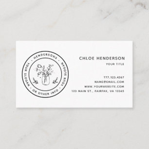 Create Your Own Mason Jar Flowers Business Card