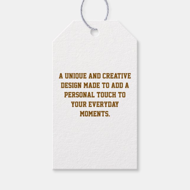 Create Your Own Matte Gift Tags (Front)