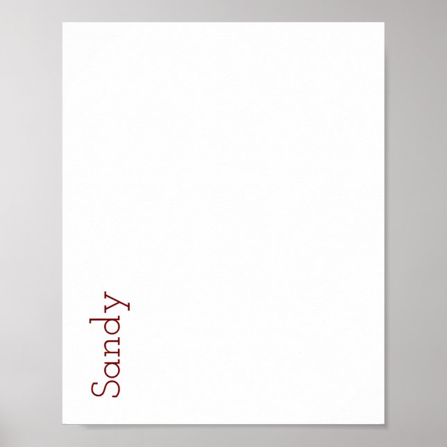 Create Your Own Matte Poster (Front)