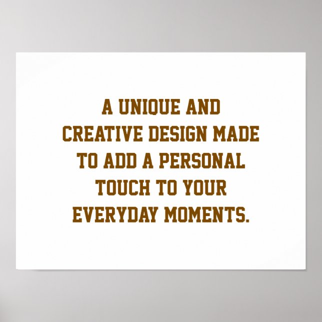 Create Your Own Matte Value Paper Poster (Front)