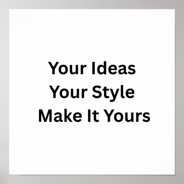Create Your Own Matte Value Poster Print (Front)