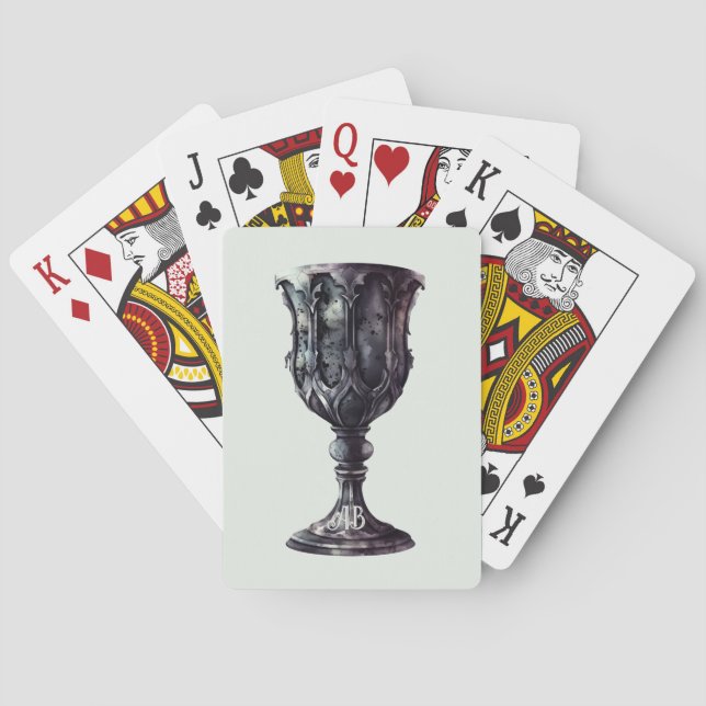 Create Your Own Mediaeval Gothic Chalice Playing Cards (Back)