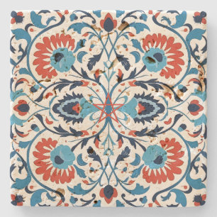Create Your Own Mediterranean Cerulean Clementine Stone Coaster