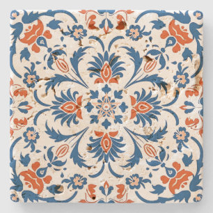 Create Your Own Mediterranean Cobalt Terracotta Stone Coaster