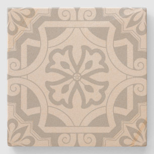 Create Your Own Mediterranean Ornamental Floral Stone Coaster