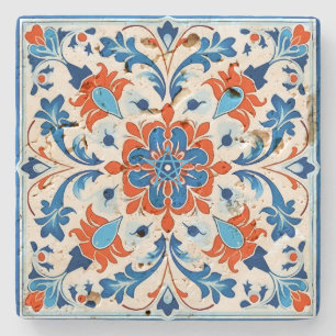 Create Your Own Mediterranean Turquoise Clementine Stone Coaster